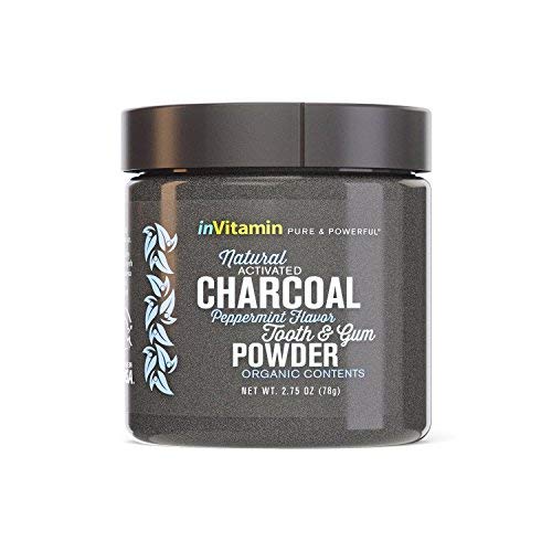 Whitening Tooth Powder with Activated Charcoal for Teeth and Gums (Cool Peppermint) - Safe on Enamel, Detoxifying, Plant-Based and Cruelty Free