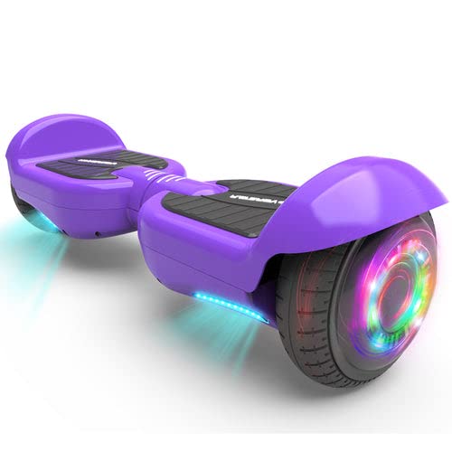 All-New HS 2.0v Bluetooth Hoverboard Matt Color Two-Wheel Self Balancing Flash Wheel Electric Scooter (Purple)