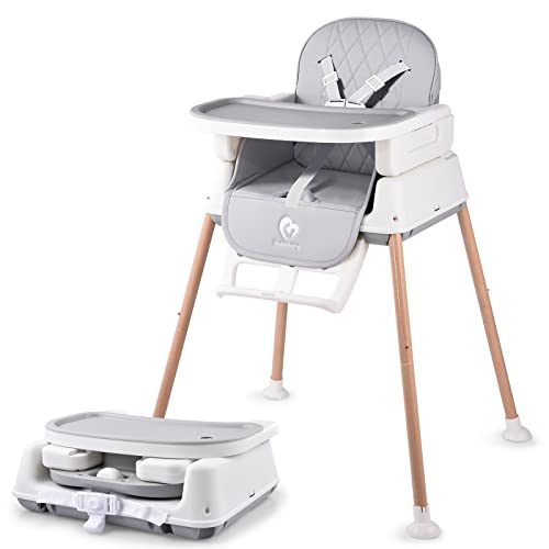 3 in 1 Baby High Chair, Bellababy Adjustable Convertible Baby High Chairs for Babies and Toddlers, Compact/Light Weight/Portable/Easy to Clean
