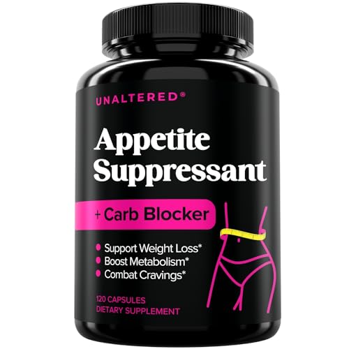 UNALTERED Appetite Suppressant for Women - Combat Cravings, Bloating, & Support Weight Loss - Natural Diet Pills, Fat Burner, & Carb Blocker - Features Chromium Picolinate & Glucomannan - 120 Ct