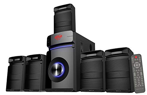 Rockville HTS45 800w 5.1 Channel Bluetooth Home Theater Audio System+Subwoofer, Black