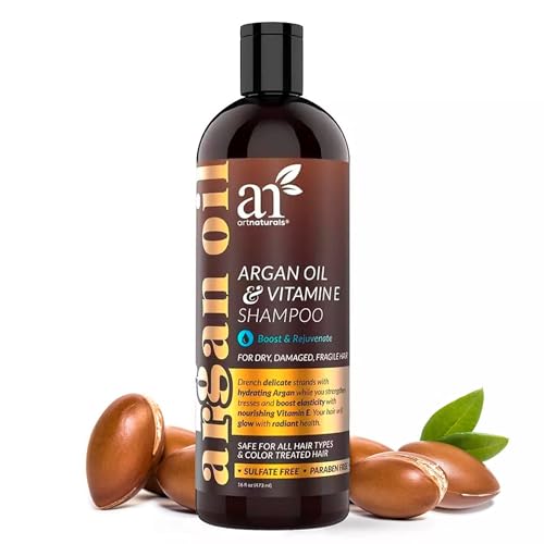 artnaturals Argan Hair Growth Shampoo - (16 Fl Oz / 473ml) - Sulfate Free - Treatment for Hair Loss, Thinning & Regrowth - Men & Women - Infused with Biotin, Argan Oil, Keratin, Caffeine