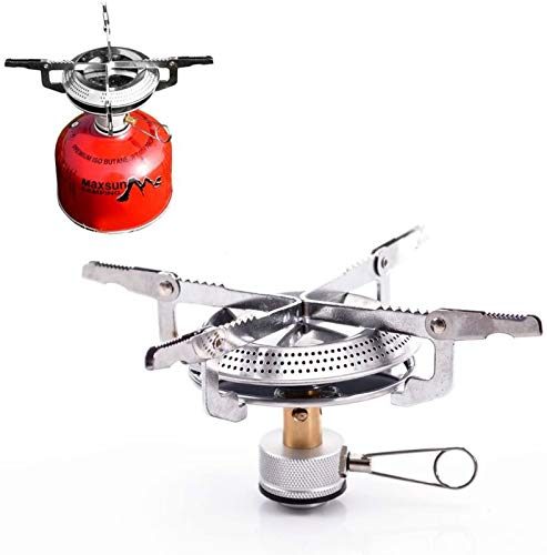 Housweety Lightweight Large Burner Classic Camping and Backpacking Stove. For Butane and Propane Canisters (style 1)