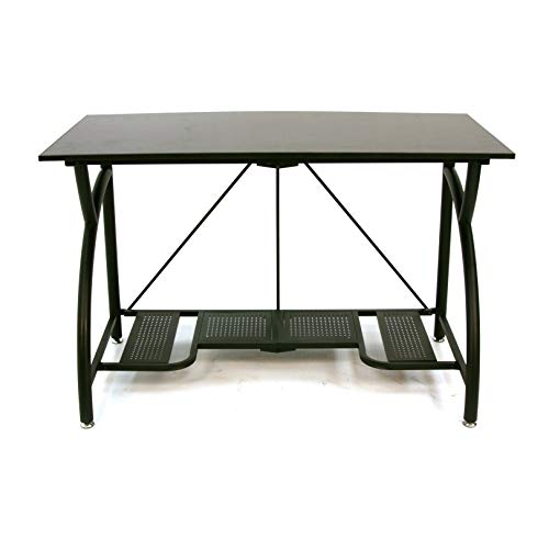 Origami Multipurpose Adjustable Standing Desk Computer Table with Origami Connection Clip and Bottom Gaming Desk Shelf, Black