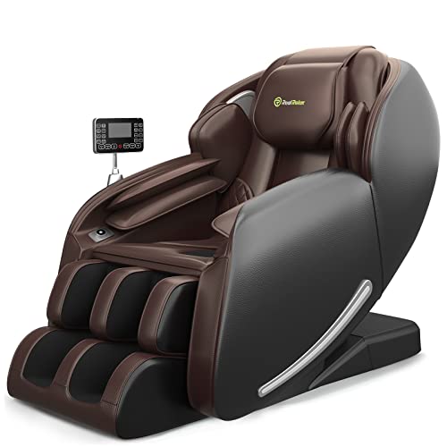 Real Relax Massage Chair, Full Body Zero Gravity SL-Track Massage Chair, Shiatsu Massage Recliner Chair with Heat Body Scan Bluetooth Foot Roller, Favor-06
