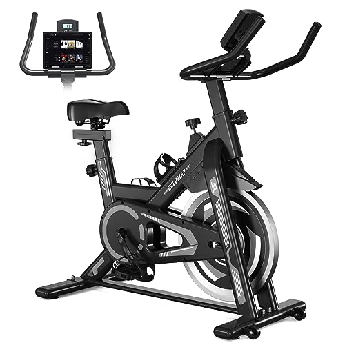 Exercise Bike-Indoor Cycling Bike Stationary for Home,Spin bike With Comfortable Seat Cushion and Digital Display Grey