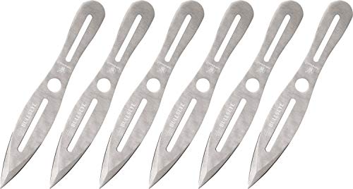 Smith & Wesson SWTK8CP Six 8in Stainless Steel Throwing Knives Set with Nylon Belt Sheath