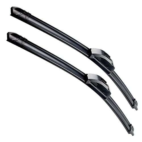 OEM Quality 20''+20'' Premium All-Season Auto Windshield Natural Rubber J-Hook Wiper Blades(Pack of 2)