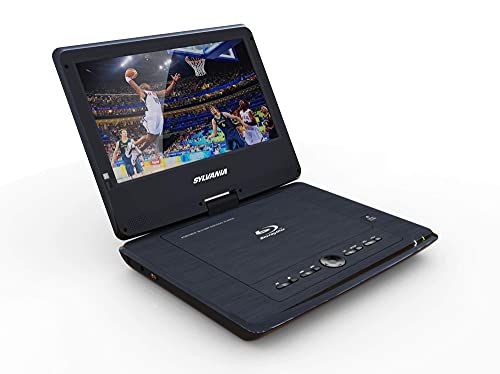 Sylvania 10” Portable Blu-ray Player with Swivel Screen - Black- SDVD1079 (Renewed)