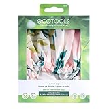 EcoTools Recycled & Sustainable Shower Cap, Cotton Lining, Fits All Head Sizes, Fits All Hair Textures, Quick Drying Bath Hair Cap, Wahsable & Breathable, Pink Tropical Pattern, 1 Count