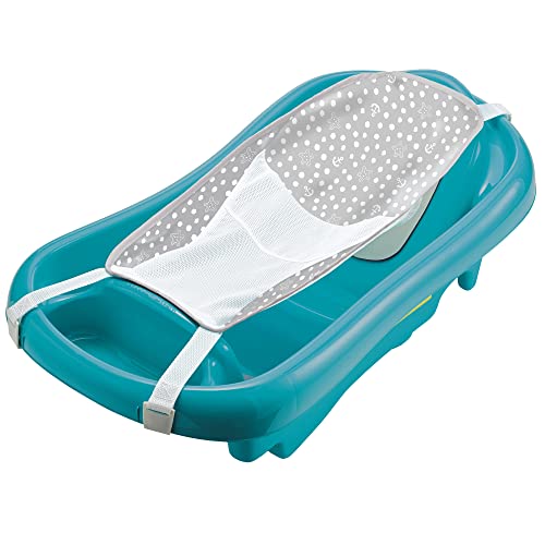 The First Years Newborn to Toddler Baby Bath Tub - Convertible 3-in-1 Baby Tub with Removable Sling - Ages 0 to 24 Months - Sure Comfort - Teal