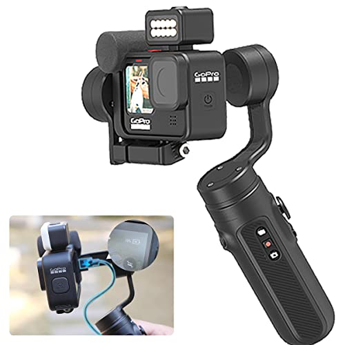 INKEE Falcon Plus Gimbal Stabilizer Compatible for GoPro 11/10/9/8 Go Pro Media Mod Compatible Gimble Anti-Shake