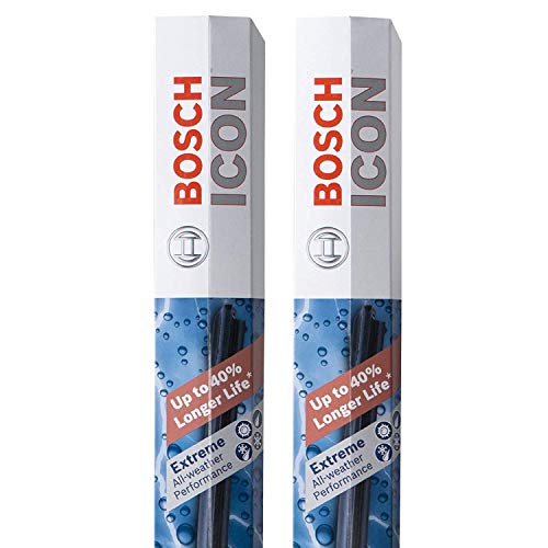 Bosch ICON Wiper Blades 26A16A (Set of 2) Fits Honda: 16-07 CR-V, Nissan: 14-09 Murano, Subaru: 16-15 Impreza, Toyota: 19-09 Corolla +More, Up to 40% Longer Life, Frustration Free Packaging