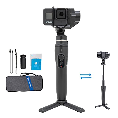 FeiyuTech Vimble 2A 3-Axis Gimbal Stabilizer Telescoping Handheld for Action Camera GoPro Hero 8/7/6/5/4, Supports WiFi Control,with Mini Tripod