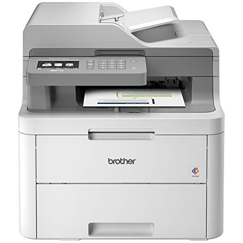 Brother MFC-L3710CW Compact Digital Color All-in-One Printer Providing Laser Printer Quality Results with Wireless, Amazon Dash Replenishment Ready, White
