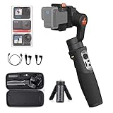 Hohem iSteady Pro 4 Action Camera Gimbal 3-Axis Splashproof Stabilizer for GoPro Hero 10/9/8/7/6/5/4/3,DJI OSMO Action,Insta360 ONE R,Sony RX0,Quick Mounting,14Hrs Runtime