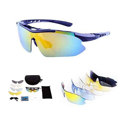 Polarized Sport Sunglasses With 5 Interchangeable Lenses