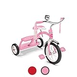 Radio Flyer Classic Pink Dual Deck Tricycle Ride On, 31.5L x 24.5W x 21.5H in.