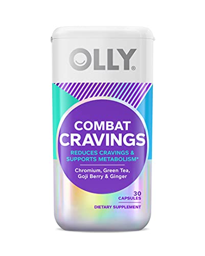 OLLY Combat Cravings, Metabolism & Energy Support Supplement, Chromium, Green Tea, Goji Berry, Ginger - 30 Count
