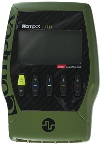 Compex Edge Recon Green Muscle Stimulator Bundle Kit: Muscle Stim, 12 Snap Electrodes, 3 Programs, Lead Wires, Battery, Case/Muscle Building, Strength, Recovery, Endurance Resistance