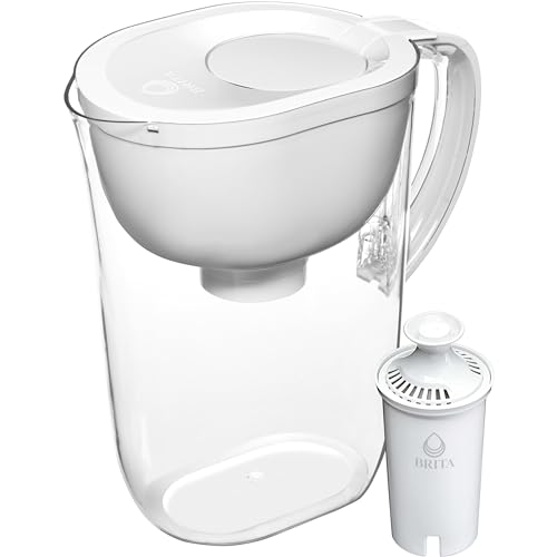Brita Everyday Water Filter Pitcher, BPA-Free Water Pitcher, Replaces 1,800 Plastic Water Bottles a Year, Lasts Two Months or 40 Gallons, Includes 1 Filter, Kitchen Accessories, Large - 10-Cup