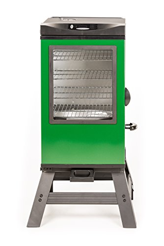 Masterbuilt 20077116 4-Rack Digital Electric Smoker with Leg Kit Cover and Gloves, 30', Green