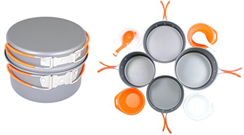 Gas One Anodizing Aluminum Cook Set (3-5 people) - Outdoor cooking/Hiking/Backpacking cookware