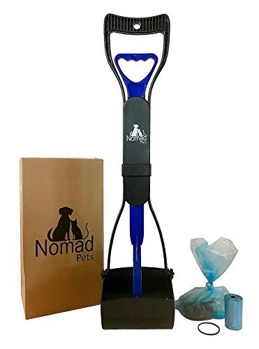 Complete Pooper Scooper Gift Set for Dogs with Large Poop Bags Included - Best for Small, Medium, Large, XL Pets - Long Handle Scoop - Portable and Heavy Duty - Great in Grass and Cement