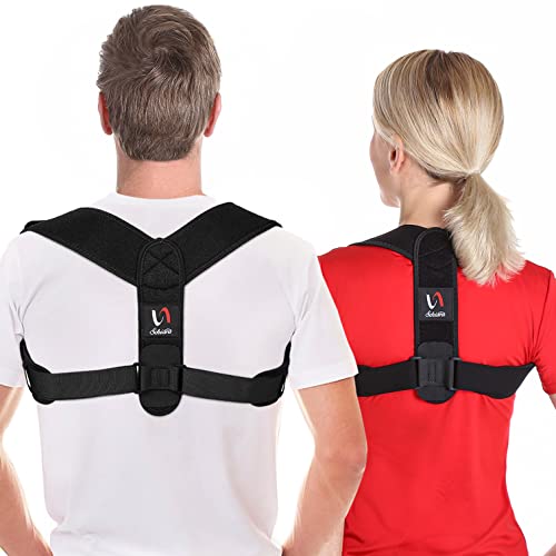Schiara Posture Corrector for Men and Women - Comfortable Upper Back Brace, Adjustable Back Straightener Support for Back, Shoulder & Neck