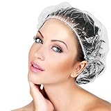30pcs Disposable Shower Caps - Multi-Purpose Thickening Elastic Bath Cap Plastic Waterproof Clear Shower Cap Bath Shower Caps Women Spa,Men Hair Caps,Home Use,Hotel and Hair Salon, Portable Travel
