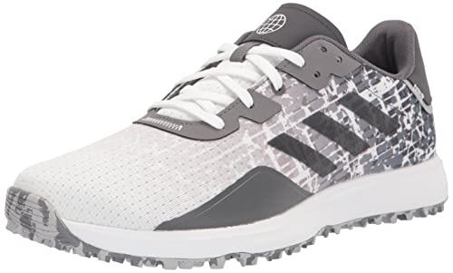 adidas Men's S2G Spikeless Golf Shoes, Footwear White/Grey Three/Grey Two, 9