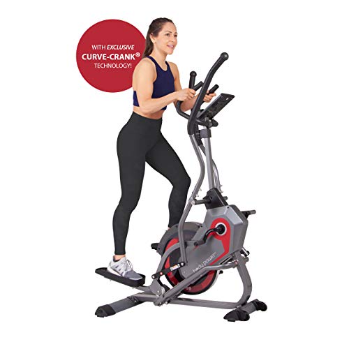 Body Power Patented 2-in-1 Elliptical Machine & Stair Stepper Trainer with Curve-Crank Technology, Exercise Equipment Home Gym, HIIT Training Machine, 1 Year Warranty BST800
