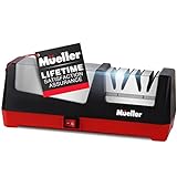 Mueller Professional Electric Knife Sharpener for Straight Knives Diamond Abrasives, Quickly Sharpening, Repair/Restore/Polish Blades