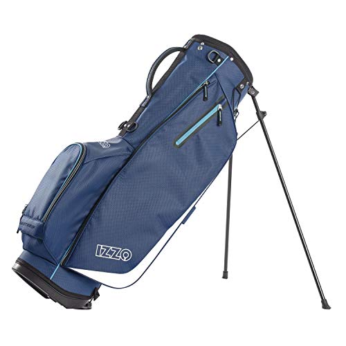 Izzo Golf Izzo Ultra-Lite Stand Golf Bag with Dual Straps & Exclusive Features, Navy Blue/Light Blue