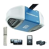 Chamberlain B550 Smart Garage Door Opener- myQ Smartphone Controlled - Ultra Quiet & Strong Belt Drive with MED Lifting Power, Wireless Keypad Included, Blue