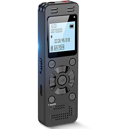 64GB Digital Voice Recorder for Lectures Meetings - EVIDA 4648 Hours Voice Activated Recording Device Audio Recorder with Playback,Password