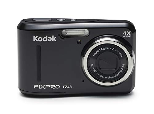 Kodak PIXPRO Friendly Zoom FZ43-BK 16MP Digital Camera with 4X Optical Zoom and 2.7' LCD Screen (Black)