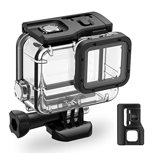 Waterproof Housing Case for GoPro Hero 2018/7/6/5 Black, 147ft/45m Underwater Dive Go Pro Protective Case Shell with Mount & Thumbscrew with an Extra Clip