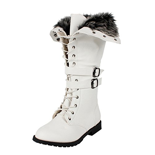 West Blvd Women's Shanghai Winter Lace Up Boot White 11