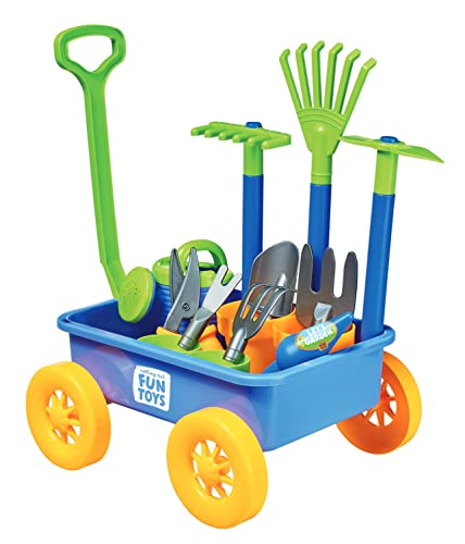 Nothing But Fun Toys Let's Garden Wagon Playset Designed for Children Ages 2+ Years,Multi,201706