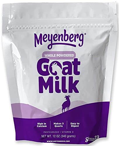 Meyenberg Whole Powdered Goat Milk, Gluten Free, Vitamin D, 12 Oz (Pack of 1)
