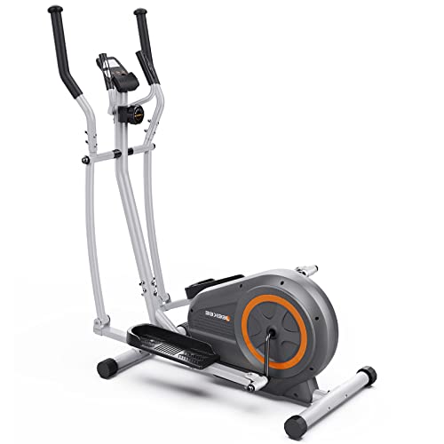 JEEKEE Elliptical Machine, Elliptical Machines for Home Use with Hyper-Quiet Magnetic Driving System,16 Resistance Levels, Max Load 330LBS, Elliptical Exercise Machine with LCD Monitor.