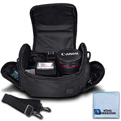 eCostConnection Medium Soft Padded Camera Equipment Bag/Case for Nikon, Canon, Sony, Pentax, Olympus Panasonic, Samsung & Many More