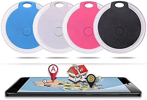 Road Mice Mini Dog GPS Tracking Device, No Monthly Fee App Locator, Round Portable Bluetooth Intelligent Anti-Lost Device for Luggages/Kid/Pet Bluetooth Alarms (1-Pack, Black)