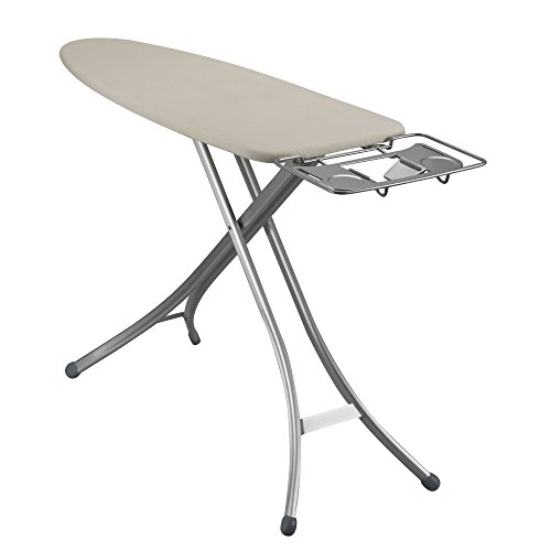 Household Essentials Mega Top 4-Leg Aluminum Ironing Board with Natural Cotton Cover