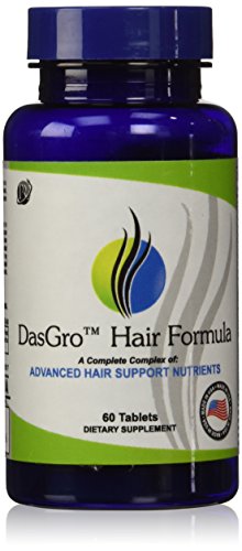 DasGro Hair Growth Vitamins with Biotin and DHT Blocking Ingredients for All Hair Types, (30 Day Supply)