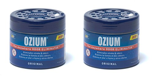 Ozium Smoke & Odors Eliminator Gel. Home, Office and Car Air Freshener 4.5oz (127g), Original Scent (Pack of 2)