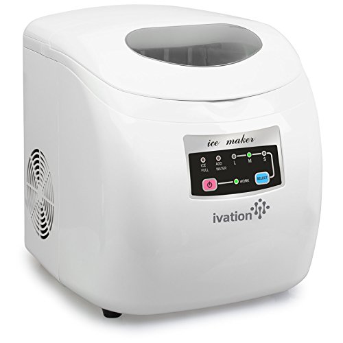 Ivation Portable High Capacity Countertop Ice Maker - 2.8-Liter Water Reservoir, 3 Selectable Cube Sizes - Yield of up to 26.5 Pounds of Ice Daily
