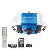 Chamberlain B4545T Smart Garage Door Opener w/Built in HD Camera, Two way audio - myQ Smartphone Control- Ultra Quiet, Strong Belt Drive and MED Lifting Power, Wireless Keypad Incl, Blue