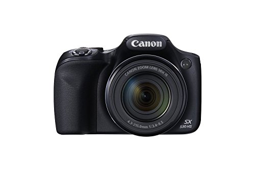 Canon SX530-CR 16.0 MP PowerShot CMOS Digital Camera with 50x Optical Image Stabilized Zoom (24-1200mm) and 3-Inch LCD HD 1080p Video, Renewed - Black
